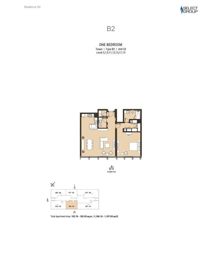 Type B2, Level 5 To 19, Unit 2